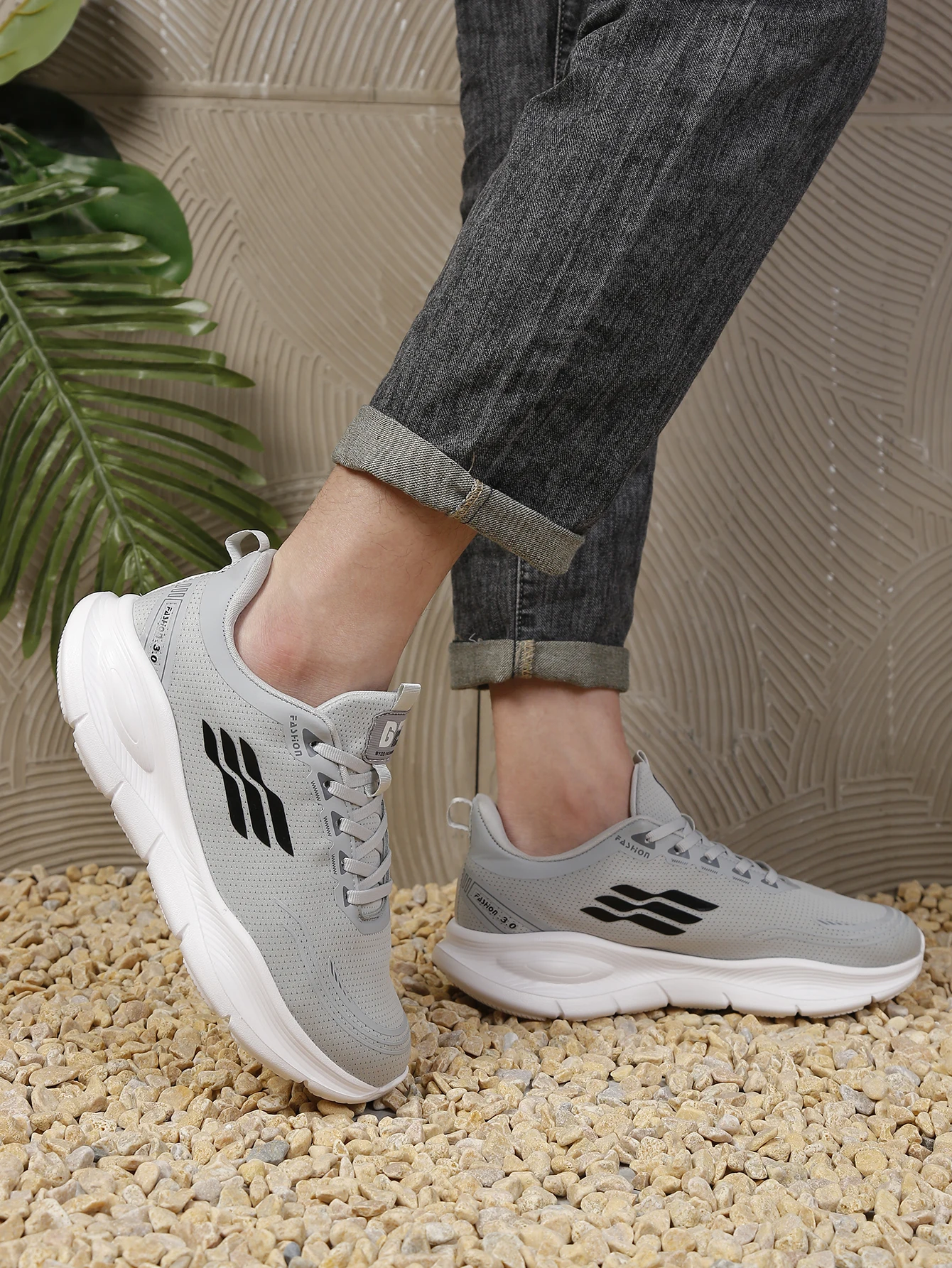 Atmungsaktive Laufschuhe aus Mesh für Damen und Herren, Sport- und Freizeitschuhe mit erhöhter Sohle, Outdoor-Freizeitschuhe – Detail 14
