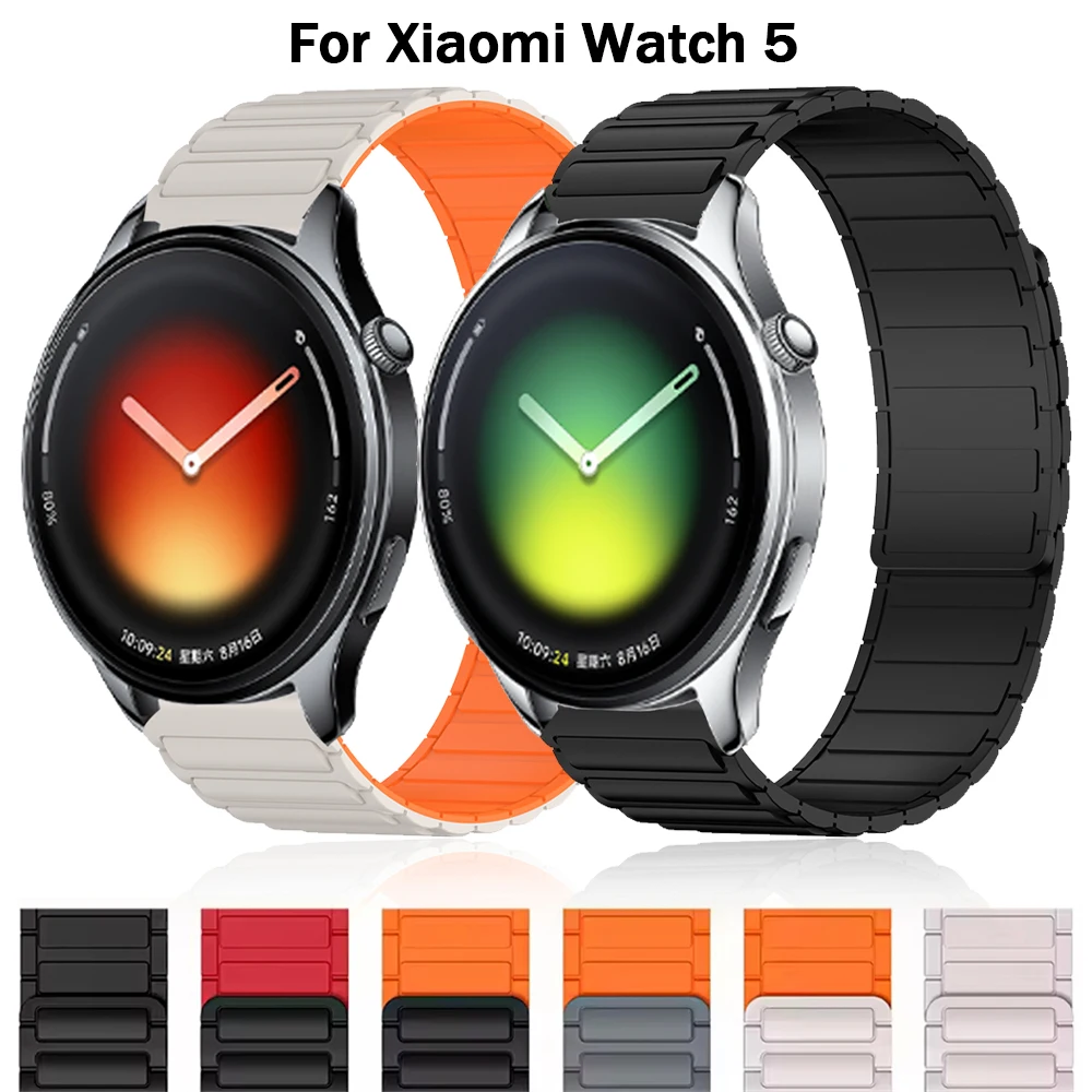 22mm Magnetisches Silikonarmband für Xiaomi Watch 2 Pro 5/Color 2/S4 Sportuhrenarmbänder für Redmi Watch 5 Active Ersatzarmband