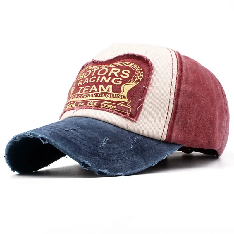 

MOTO Racing Print Distressed Washed Бейсбольная кепка Trucker Hat - Уличный солнцезащитный козырек в стиле хип-хоп, повседневная шляпа для мужчин и женщин, винтажная шляпа для папы