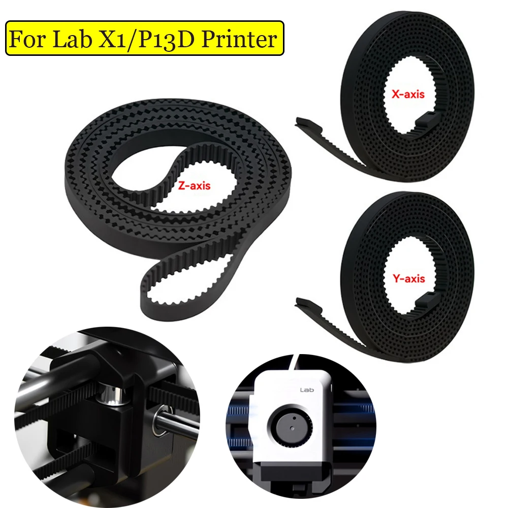For Lab X1/P1 3D Printer Accessories For XYZ Axis Timing Belt -Stable Transmission Accessory Replacement Part