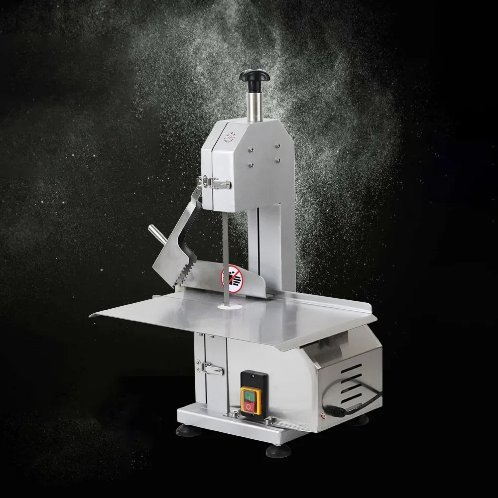 آلة قطع منشار العظام الكهربائية منتج أغذية سطح المكتب التجاري قاطع منشار العظام الكهربائي قاطع العظام صغير مع مناشيرين