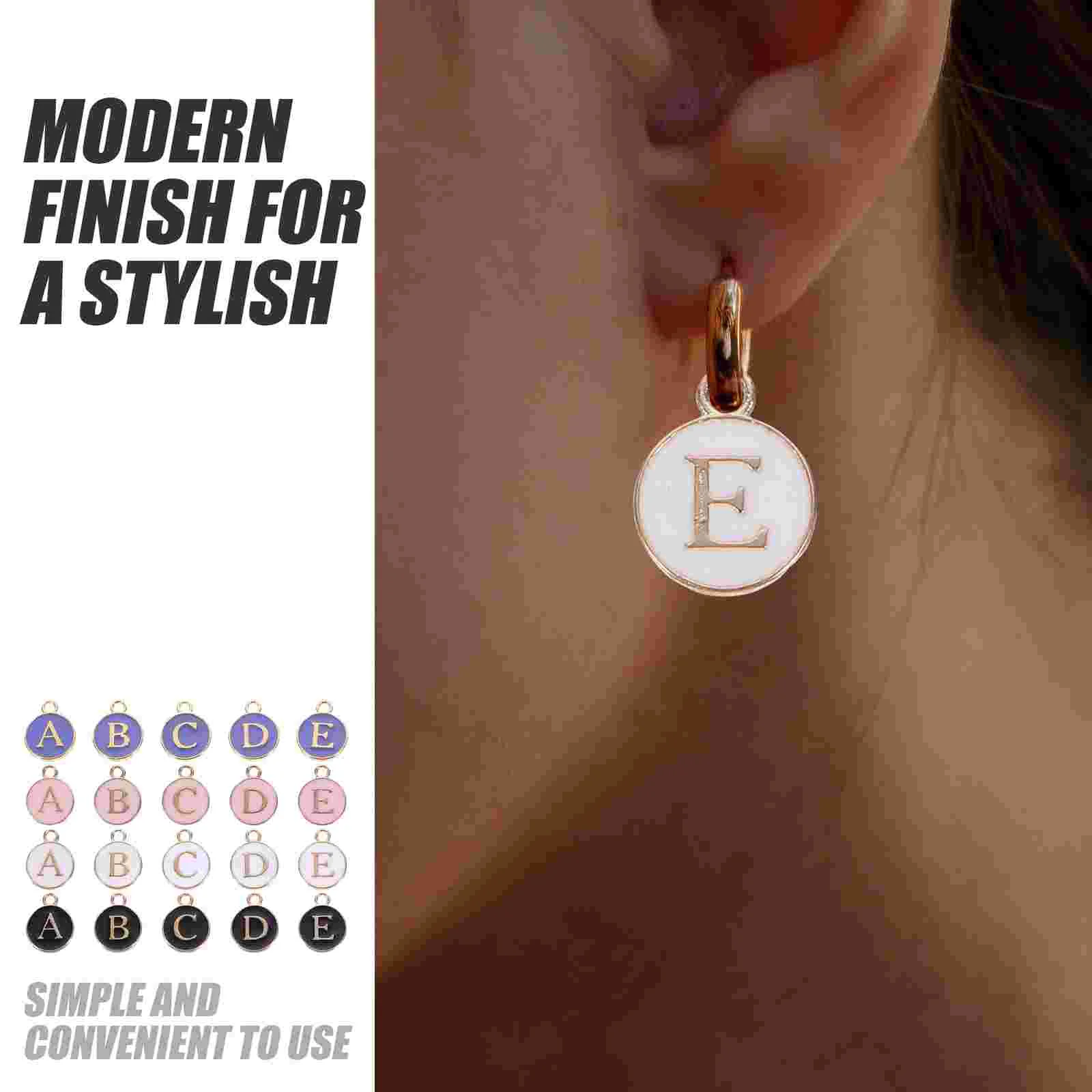 104 Pcs English Alphabet Pendant Jewelry Letter Charms Necklace Bracelet Pendants for Making DIY Craft Alloy