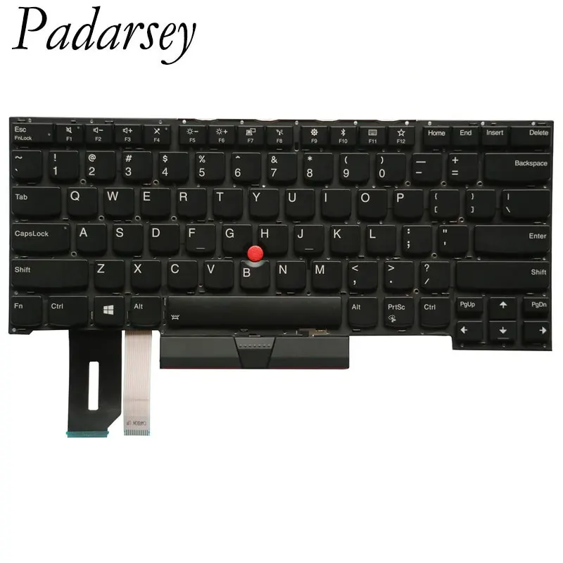 Padarsey-Reemplazo de teclado para portátil, sin marco, para Lenovo ThinkPad T490S T495S T14S P1 X1 Extreme Gen1 Gen2