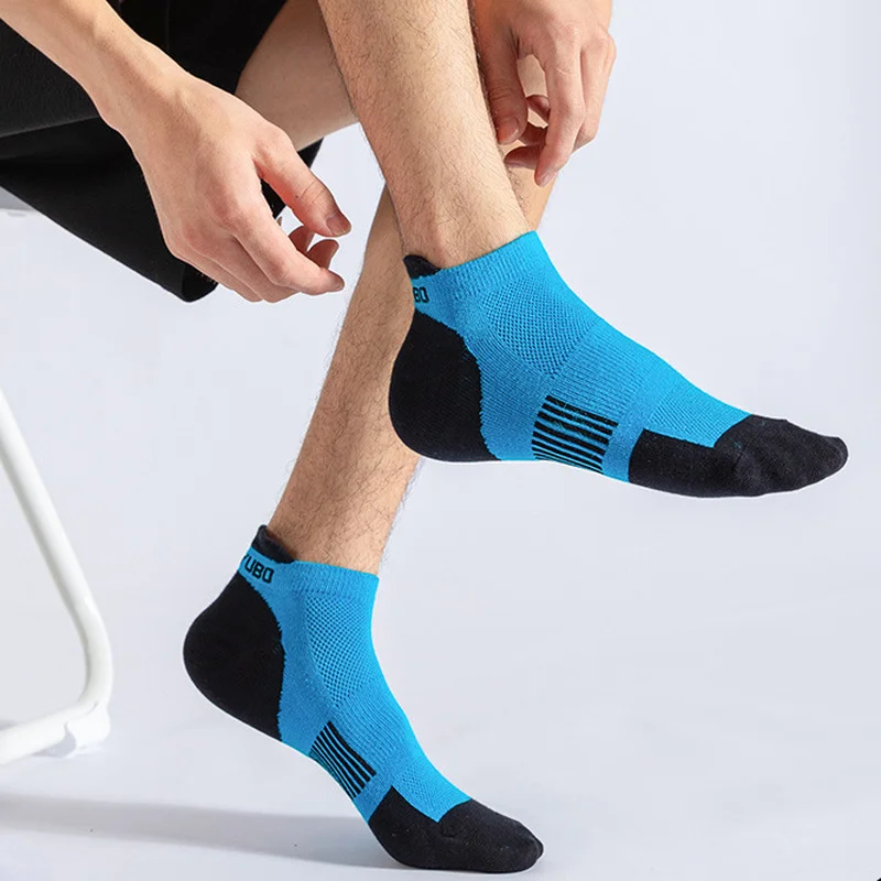 High Quality Men Ankle Socks Breathable Cotton Sports Socks Mesh Casual Athletic Summer Thin Cut Short Sokken Plus Size