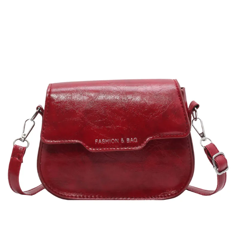 Korean Texture Red Small Square Bag 2023 Explosion Fashion Simple Solid Crossbody Bag Women 2023 New French Mini Shoulder Bag