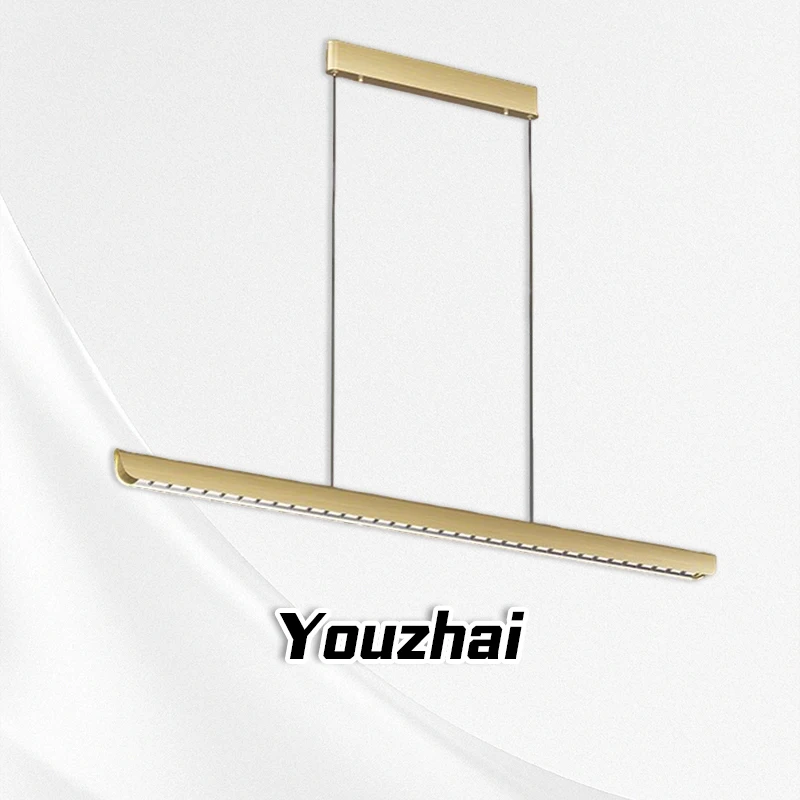 

Minimalist restaurant pendant light, modern minimalist new style, light luxury artistic creativity, long strip straight light