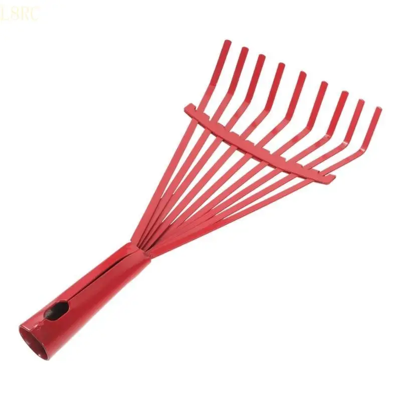 

L8RC Heavy Duty Garden Rake Grass Rake Durable Carbon Steel Nine Tooth Rake for Gardeners and Landscapers Reliable Tool