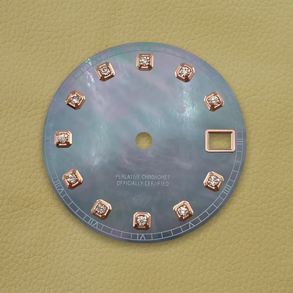 24.5mm S Logo Diamond Shell Dial Fit NH05 Japan Movement High Quality Watch Modification Accessories