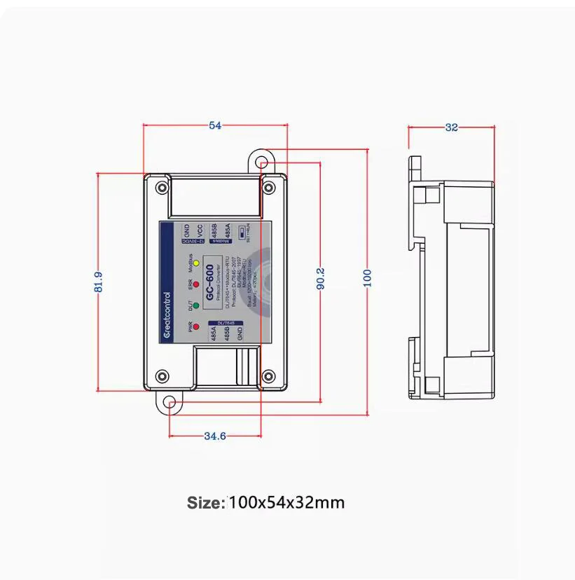 Imagem -03 - para Conversor de Protocolo Modbus Protocolo dl Leitor de Medidor Centralizado Multi Meter para Protocolo Modbus Dlt645