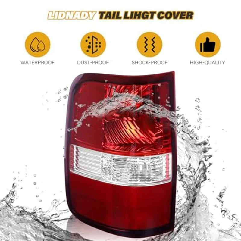 

New Arrival For Ford F-150 2004-2008 F150 Tail Light Assembly Brake Rear Light Replacement 5L3Z-13405-CA, Without Bulb Accessori