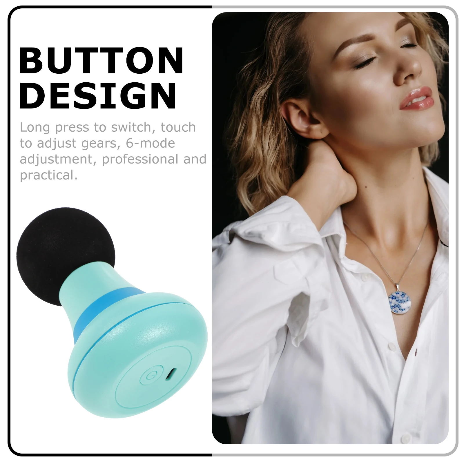 

Mini Massage Device Body Muscle Portable Handheld Massager 6 Modes Travel Use Small Electrical Household Back Massager Tool