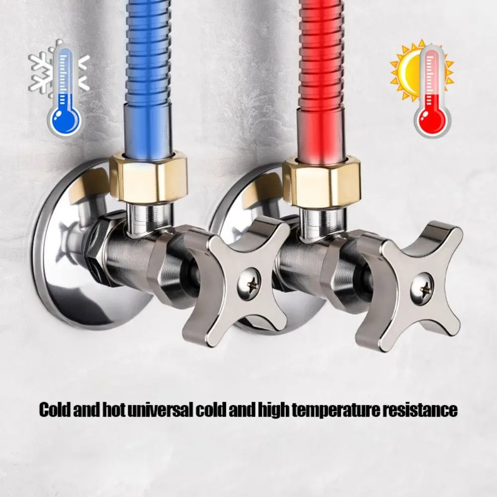 

Durable Stainless Steel Triangle Valve Thread Seal Angle Valve Thickened Explosion Proof Water Heater Valve Kitchen