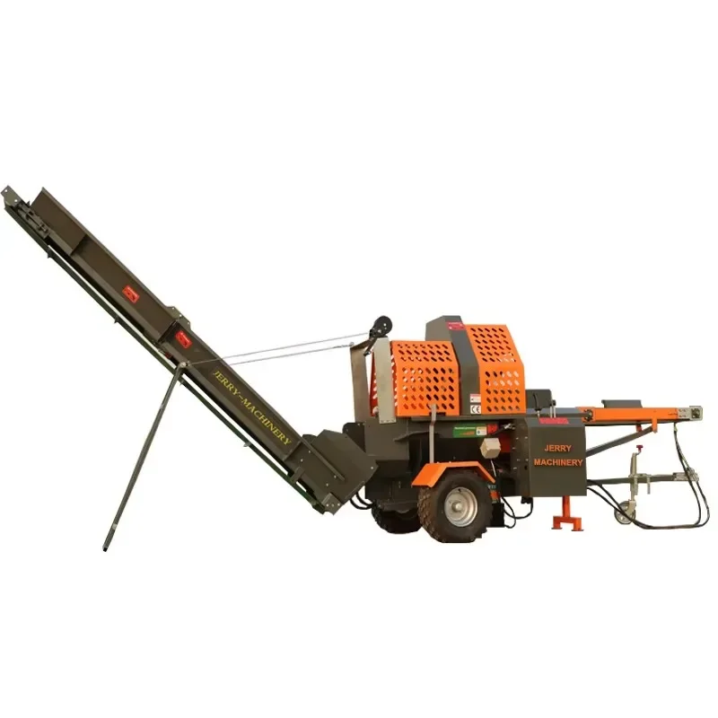 CE Automatic Commercial Fire Wood Processor  Engine Log Splitter Portable Wood Cutter and Splitter with Joystick