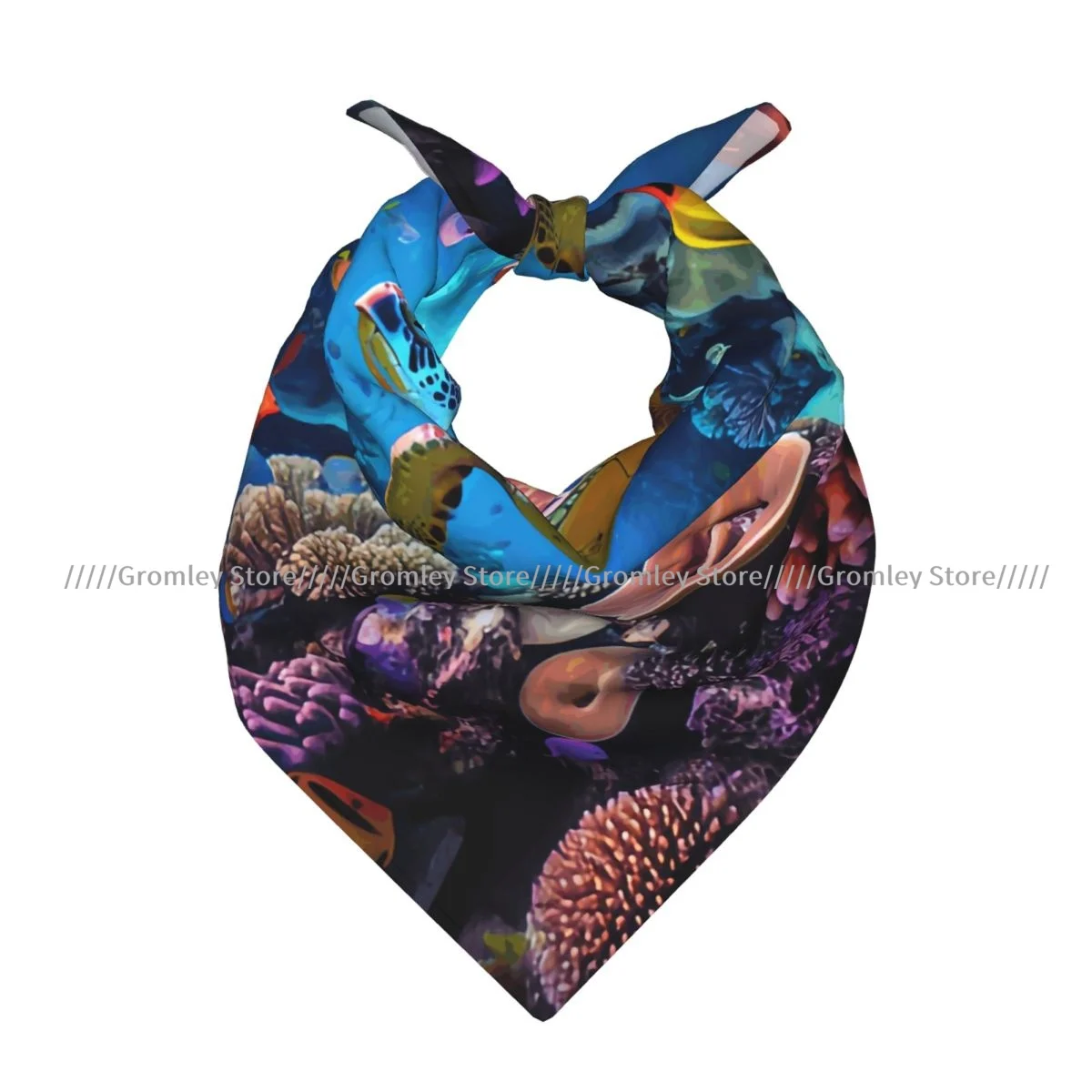 

Sea Turtle Underwater Scene Square Bandana Outdoor Sports Headwear Scarf