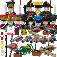 Medieval Napoleonic War Soldiers Figures Military MOC Building Block Knights British French Fusilier Rifles Weapon Kids Toy B08