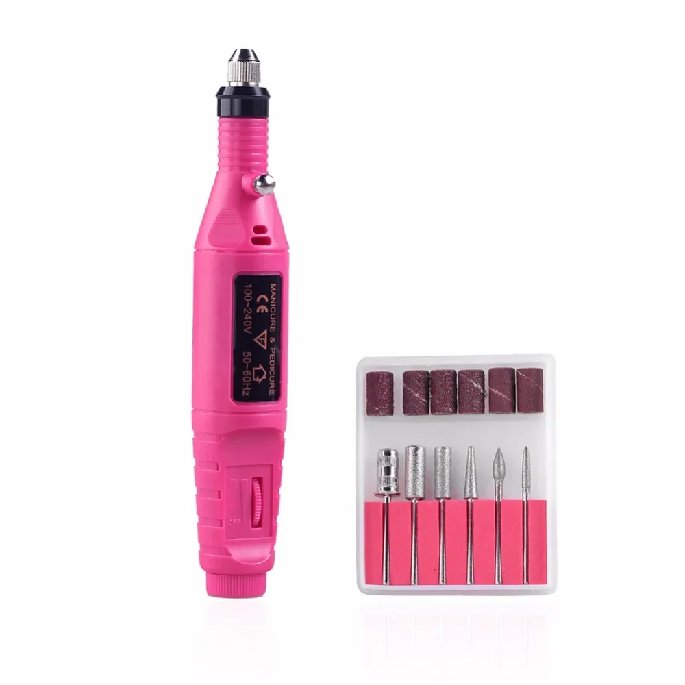 1 Set Professionele Elektrische Nagel Boor Machine Manicure Machine Pedicure Boor Set Keramische Nagelvijl Nail Drill Equipment Tools