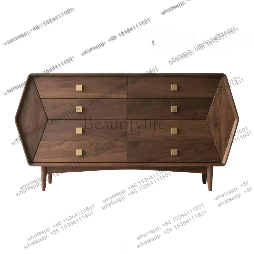 

Nordic modern solid wood eight-bucket cabinet storage side cabinet living room bedroom storage drawer storage cabinet