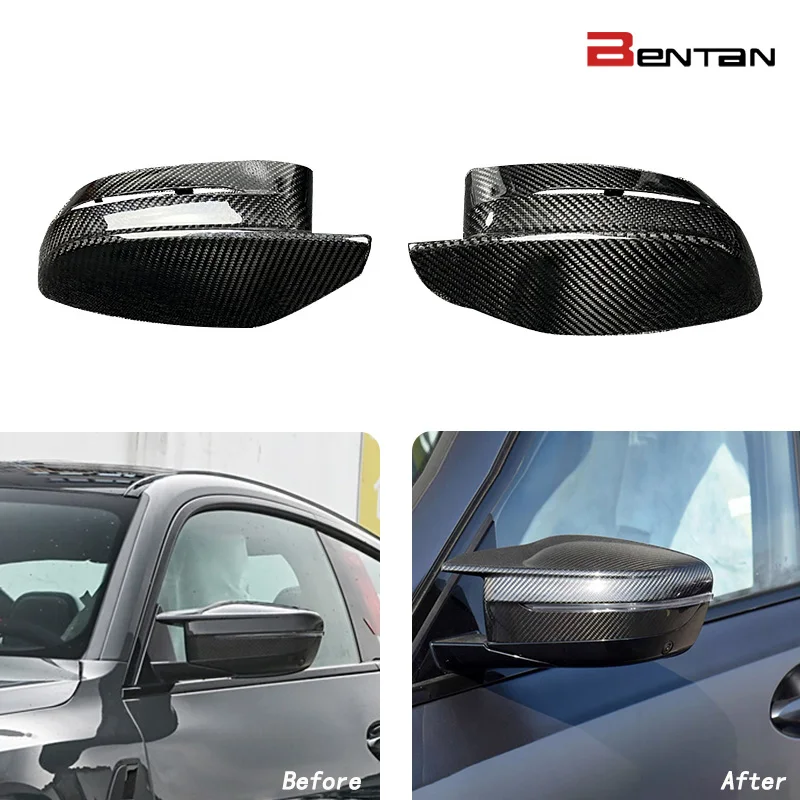 True dry carbon fiber side mirror covers for BMW M2 M3 M4 G80 G82 shells Side mirror housings Reversing mirror covers