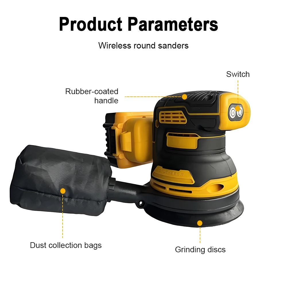 21v lixadeira elétrica sem escova mini lixadeira de cinto portátil de alta potência recarregável polidor de íon de lítio lixadeira circular sem fio