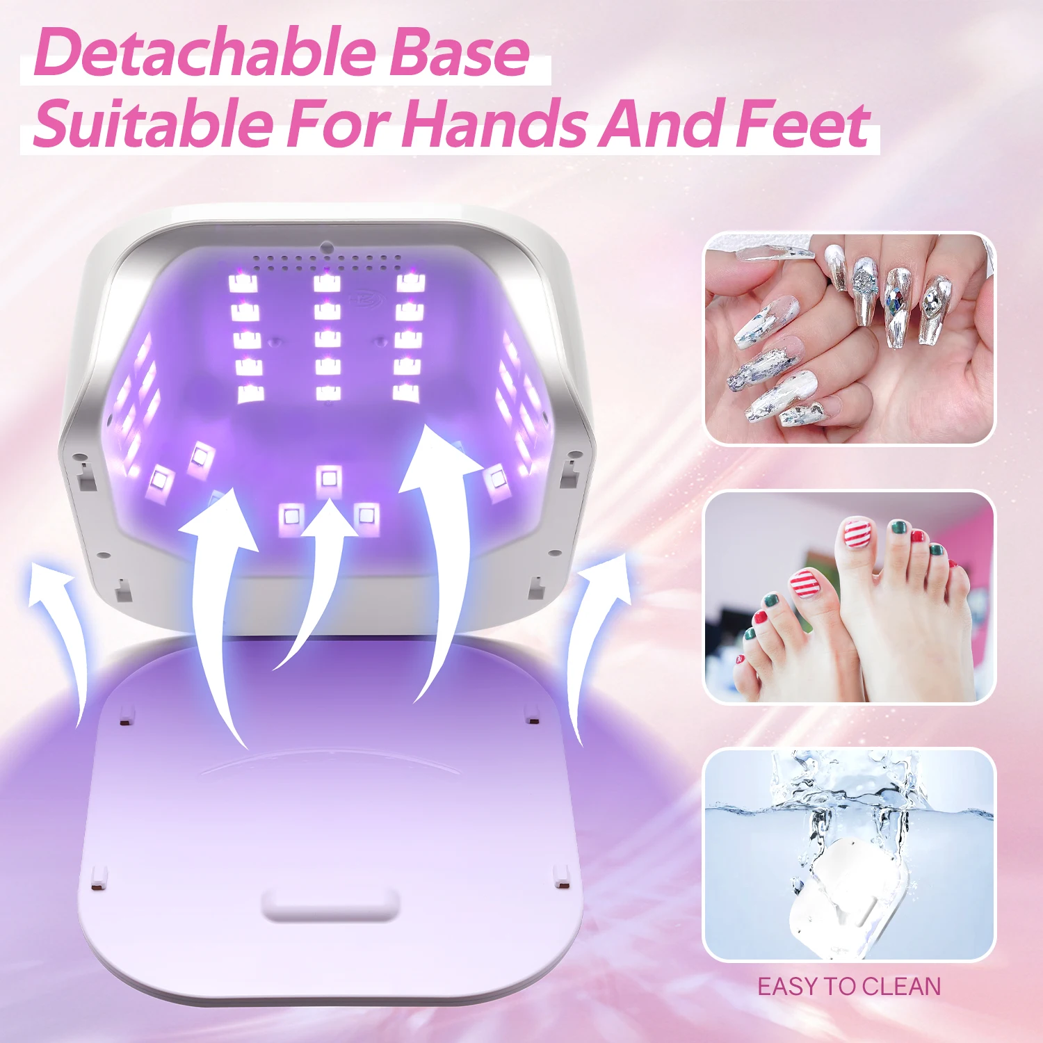 DianaBeauty 36LEDs UV LED โคมไฟเล็บ 4 โหมดจับเวลาเครื่องเป่าเล็บสําหรับบ่มเจลทั้งหมดเล็บขัดเล็บมืออาชีพโคมไฟ