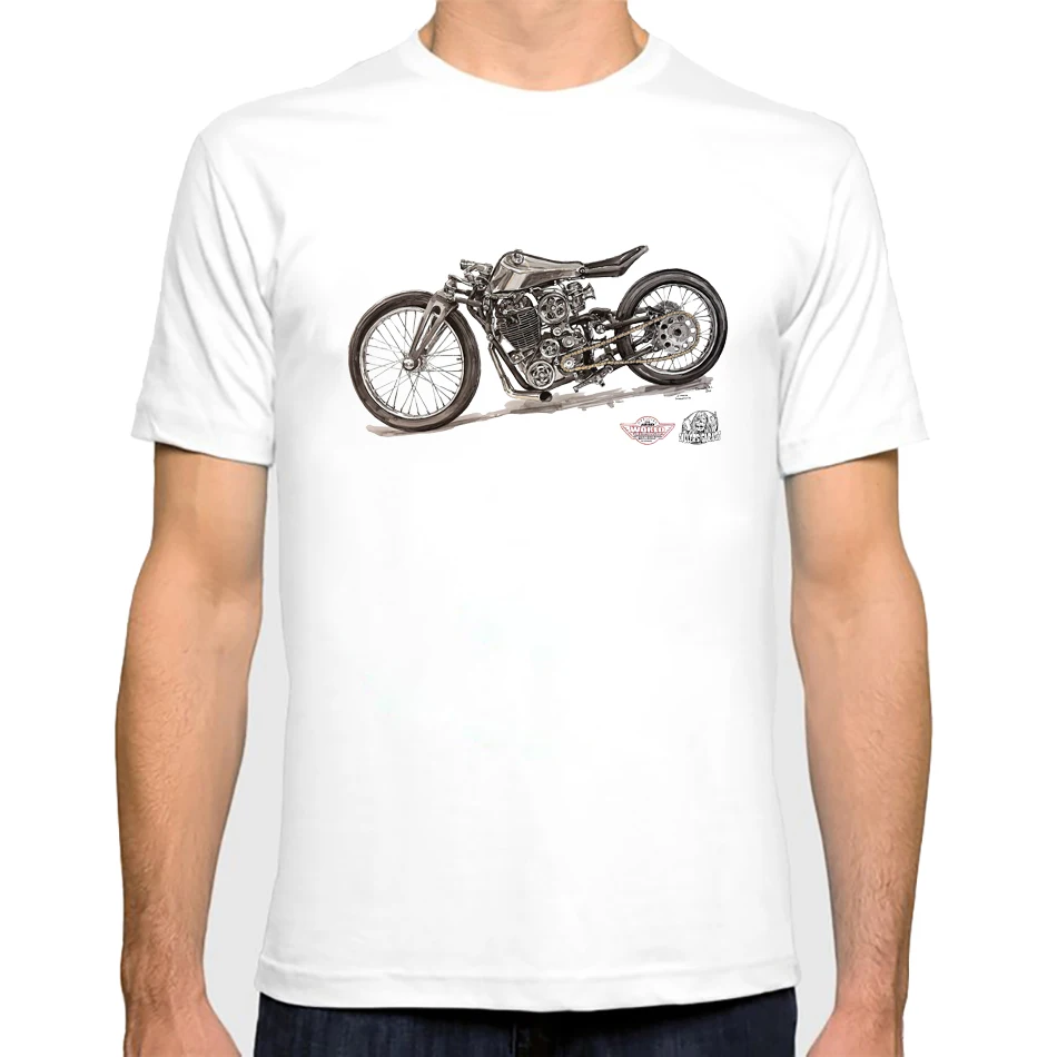 Hot Sales Fashion custom motorcycle print Men T-Shirt vintage Printed Hipster t shirts O Neck Tee Casual Tshirts