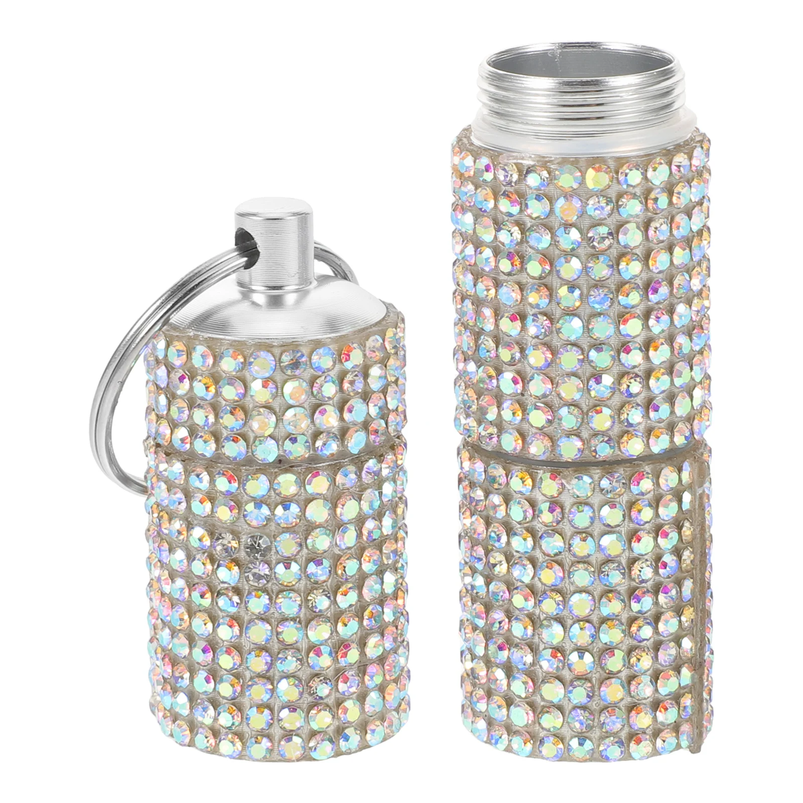 

Брелок-держатель для бутылок с бриллиантами, дорожный брелок-органайзер, металлические брелоки, стразы, медицина