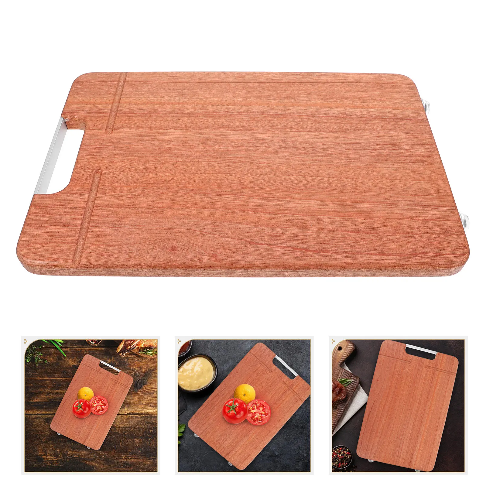 Walnut Wood Cutting Board 36x24x2cm Natural Grain Chef Chopping Block for Vegetables Meat Cheese Charcuterie Pizza Serving Food