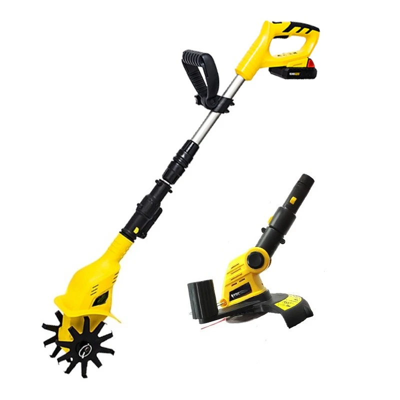 Handheld 20V lithium battery micro-tiller, scarifier, agricultural soil-turning household small electric hoe rotary tiller