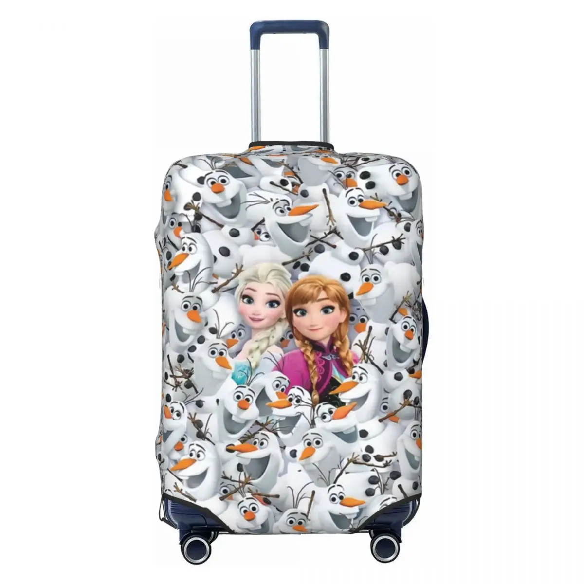 

Custom Frozen Elsa And Anna Olaf Pattern Luggage Cover Protector Anime Cartoon Travel Suitcase Protective Cover for 18-32 Inch