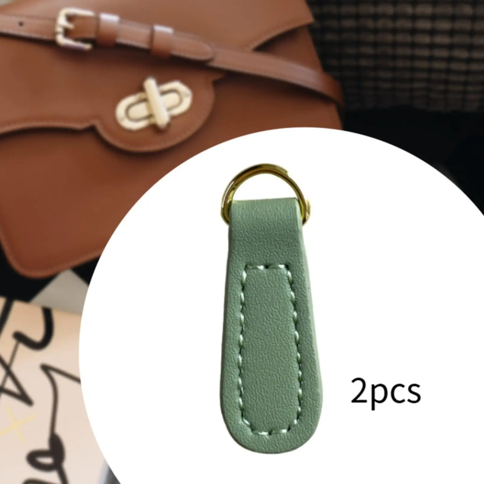 2 Pieces Zipper Pulls Zipper Pull Tabs PU Leather Repair Replacement Part Zip Pulls Zipper Tags for Purses Boot Accessories