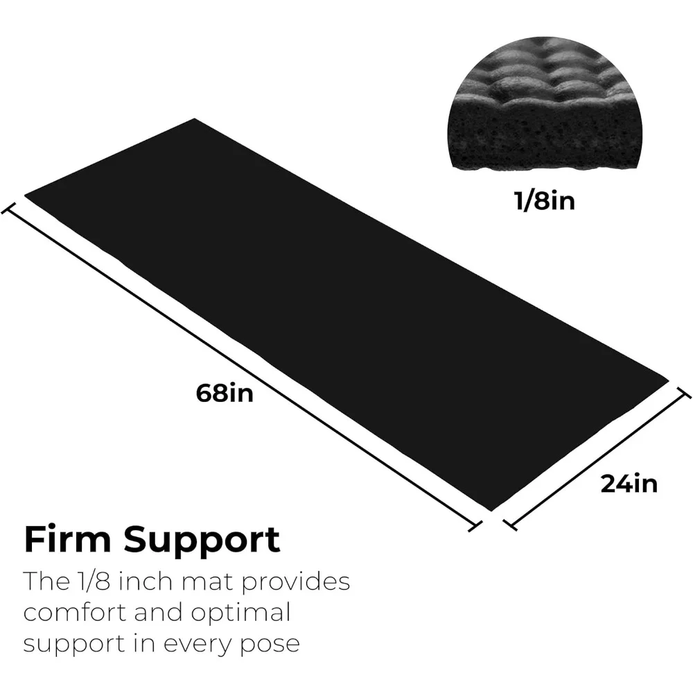 10 عبوات من سجادة اليوجا، سجادة تمارين غير قابلة للانزلاق مقاس 68 بوصة × 24 بوصة، سجادة رياضية بسمك 4 مم للياقة البدنية والتمدد، سجادة يوجا غير سامة للغاية لـ S