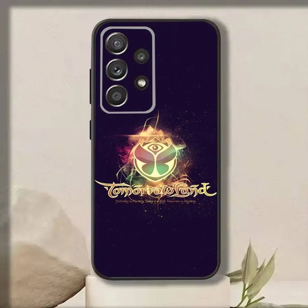 เคสโทรศัพท์ T-Tomorrowland สำหรับ Samsung S25,S24,S21,S22,S23,S30,Ultra,S20,Plus,Fe,Note,10,9,5G สีดำ