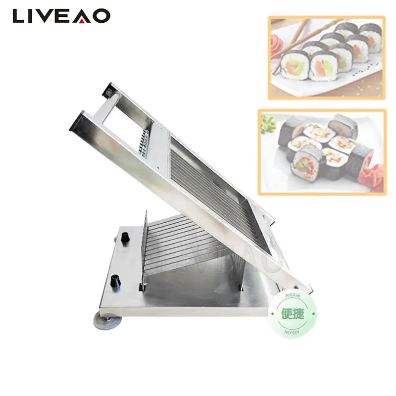 Máquina para hacer rollos de Sushi, fabricante de rollos de arroz cuadrados, cortador de bolas de arroz de algas marinas, máquina de corte de Sushi