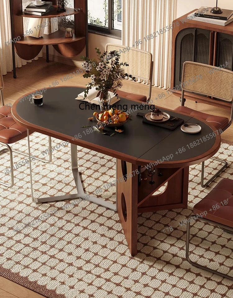 

French Style Dining Tables Living Room Retro Negotiating Oval Dining Tables Modern Rock Plate Home Furniture Tafel