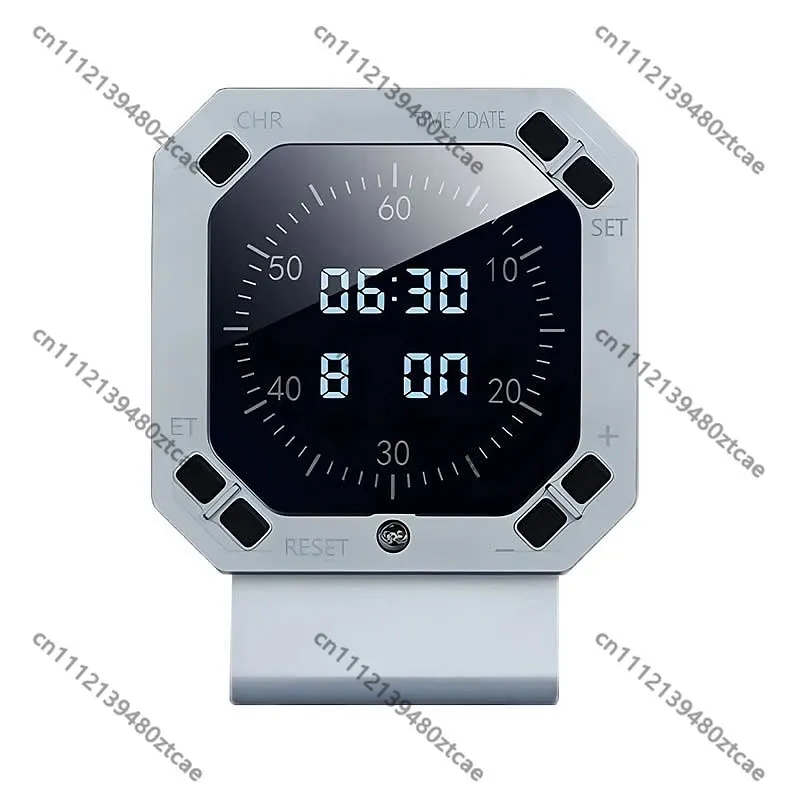 Desktop CNC Simulation Flight Instrument Metal Aviation Clock with Timer and Alarm