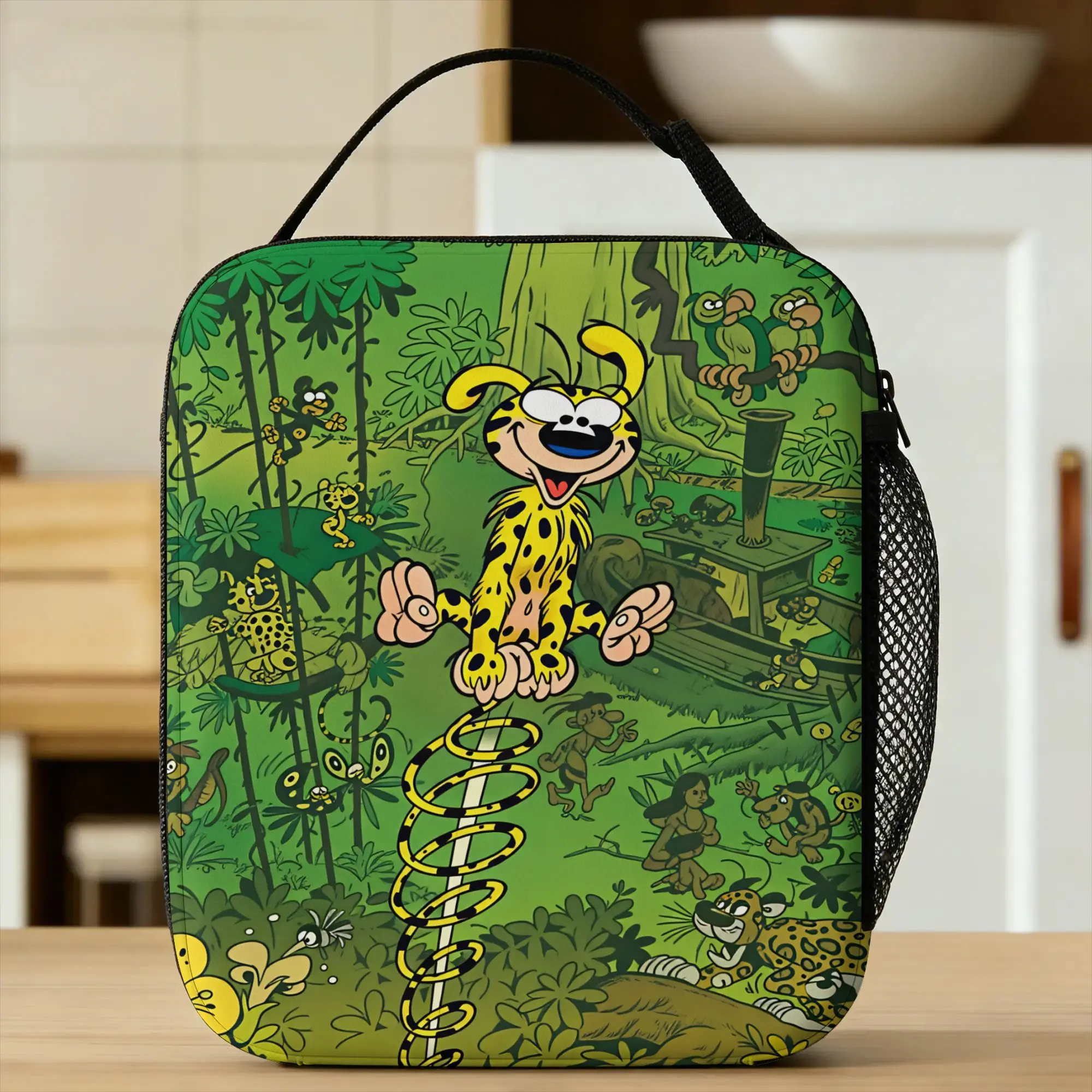 Marsupilamis Lunch Bag  Kawaii Lunch Box For Men Outdoor Picnic Portable Cooler Bag Oxford Custom Thermal Lunch Bags