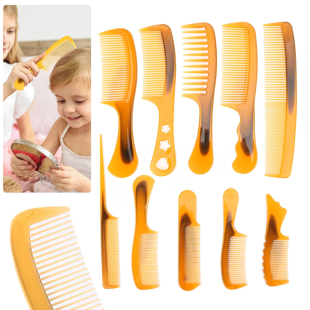 

10 Pcs Fine Teeth Rattail Comb Ox Tendon Combs Thickened And Scalp Massage Comb Smooth Hair for Home Personal Use Travel