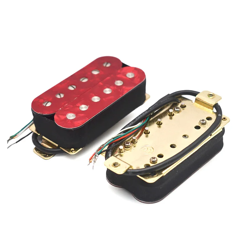 

6-String Electric Guitar Humbucker Pickup Dual Coil with Colorful Flat Top Drop-in Replacement for ST Guitar Parts Alnico V