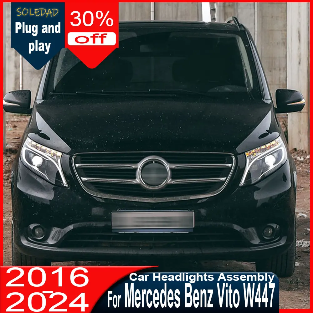 

Car Headlights For Mercedes-Benz Vito W447 2016-2024 Upgrade Style LED Auto Headlamp Assembly Projector Lens Accessories Kit