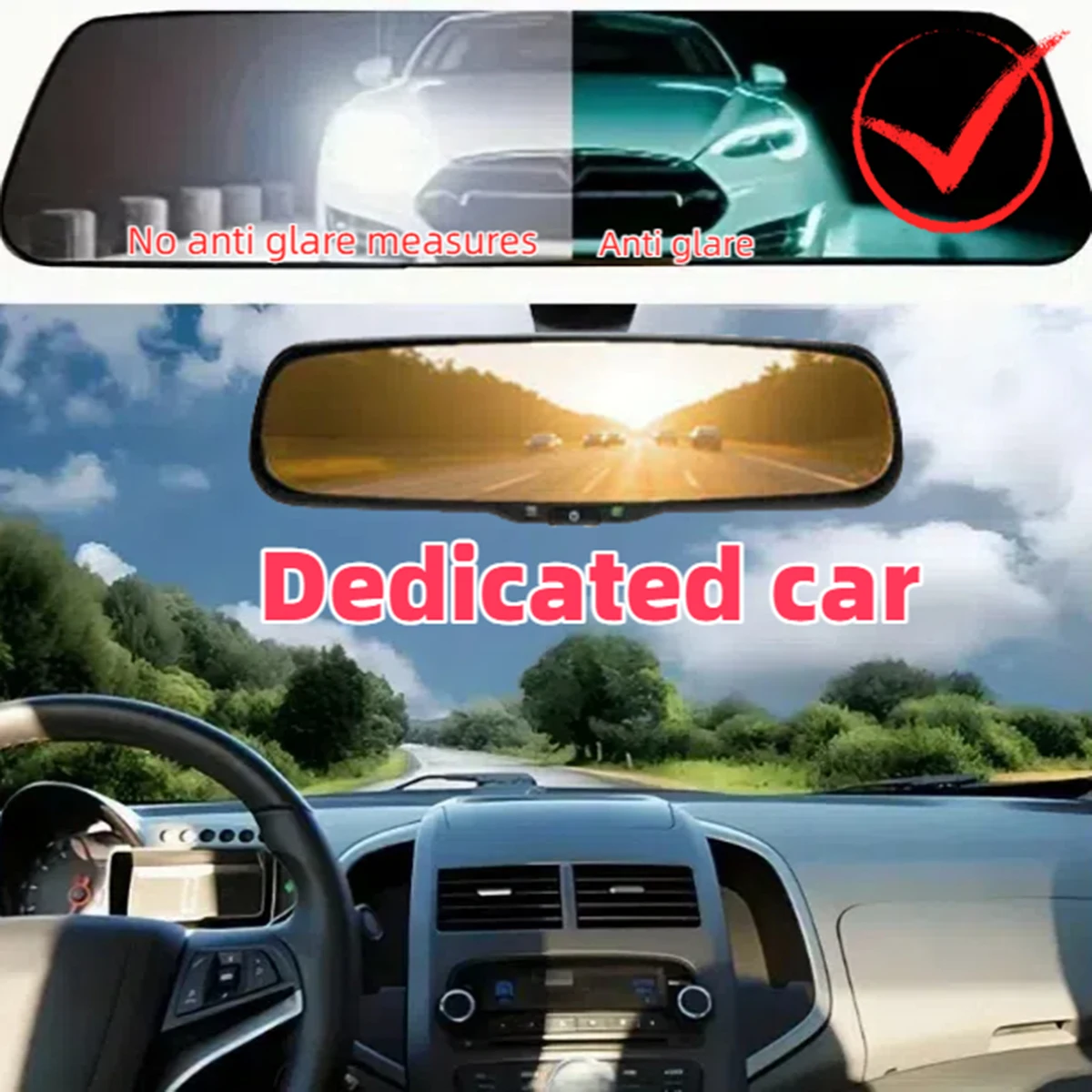 

Electronic anti-glare interior rearview mirror enhances driving safety. See details for applicable models.