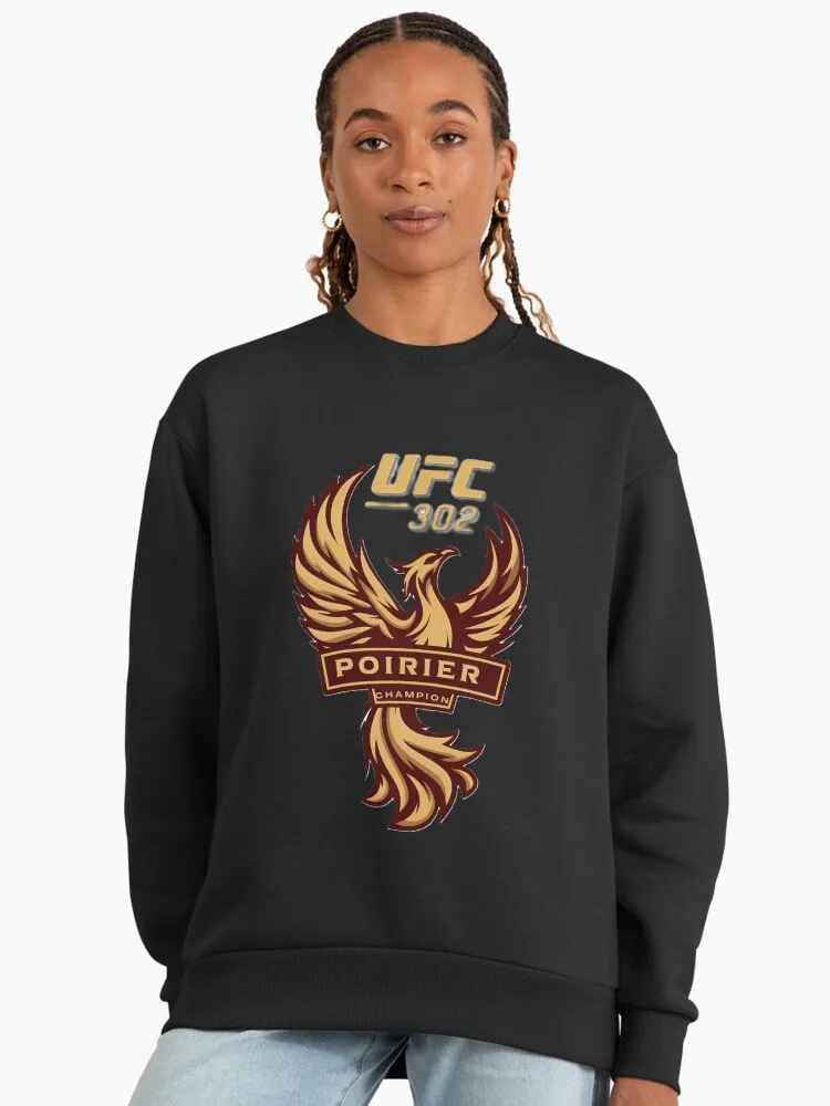 

2026 осень/зима UFC 302, боевой свитер с круглым вырезом и графическим рисунком, женская мода, свободная повседневная хлопковая теплая толстовка унисекс