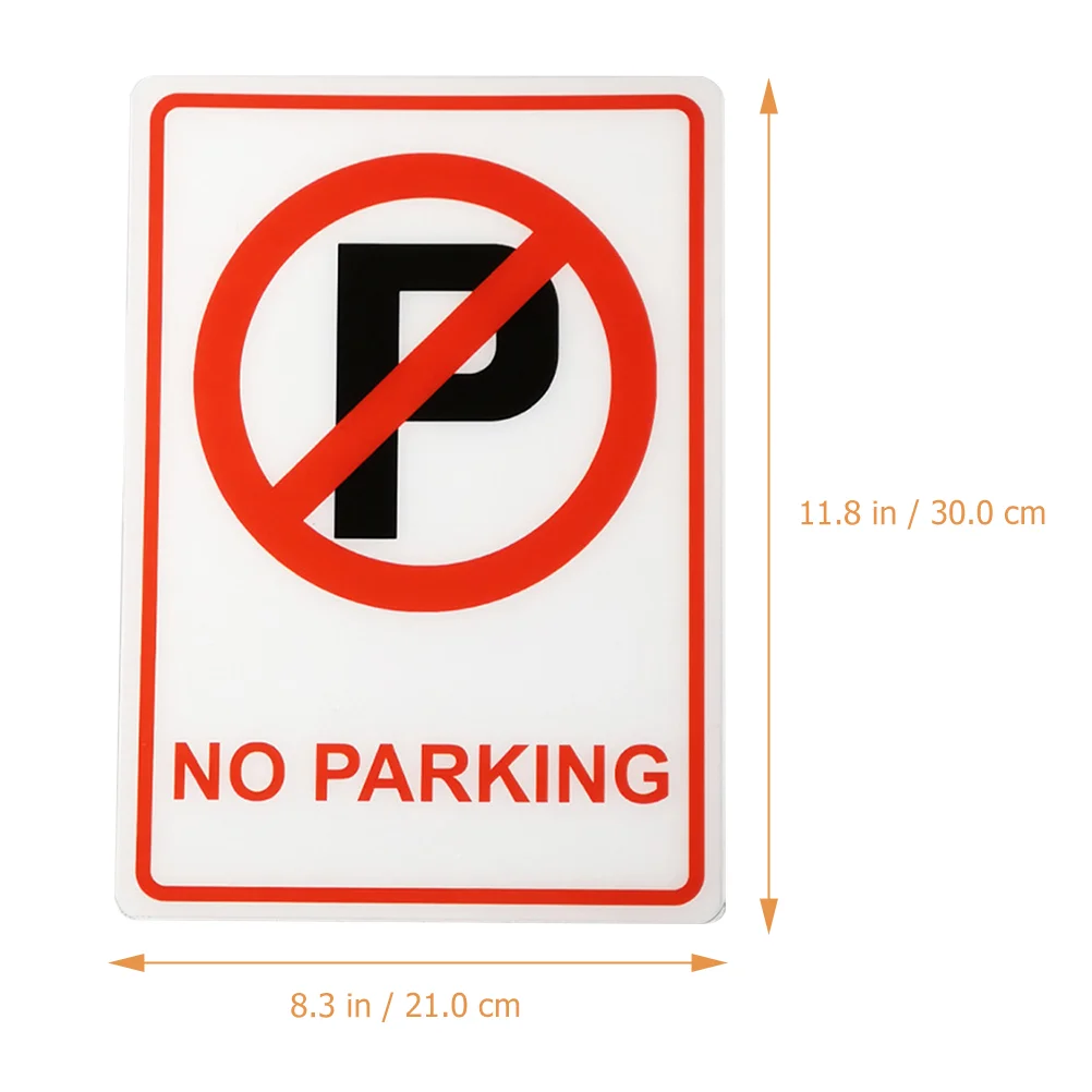 No Parking Sign Caution for Roads Symbol Weather Resistance Signage Acrylic Warning Weather-resistant