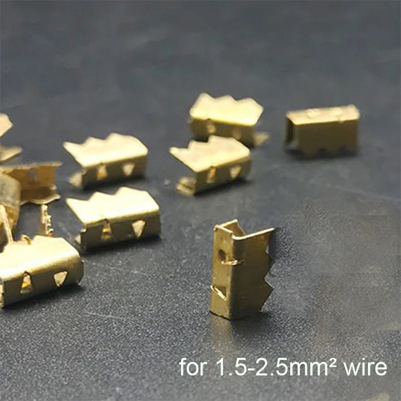 100pcs/lot  451-1/2/3 U-shaped terminal tab cold inserts connectors cold terminal small teeth fascia  terminal,0.2-2.5mm2