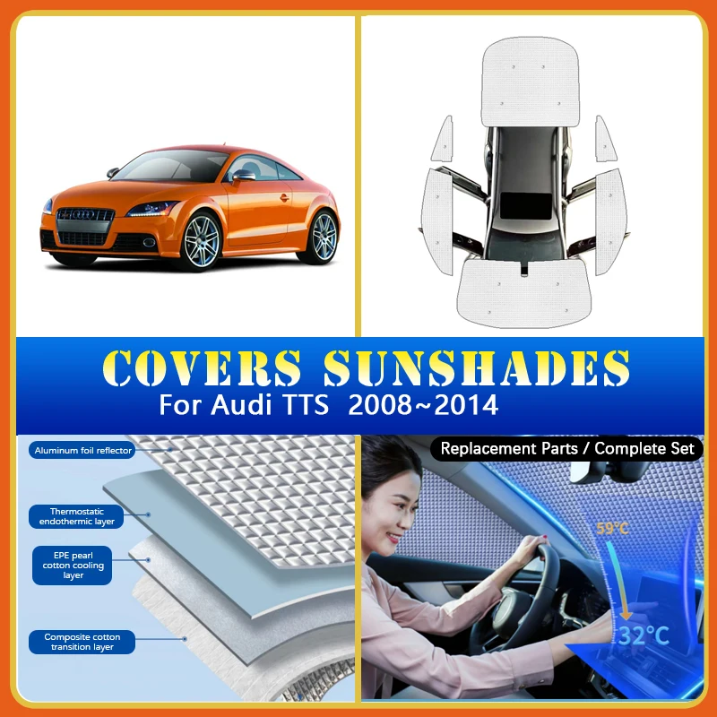 

Car Sunshades Covers For Audi TTS 2008-2014 Curtains On Car Windows Summer Sunscreen Windows Coverage Sunshades Cars Accessories