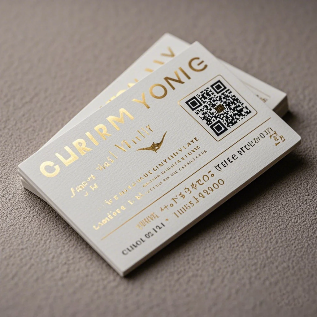 200 Tarjetas de Visita de Lujo Personalizadas con Lámina Dorada, Estampado en Oro, Impresión de Texto y Logotipo Personalizados, Tarjetas de Visita de Papel Premium de Alta Gama