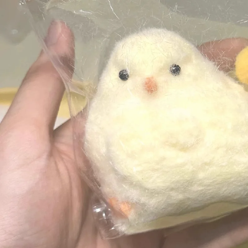 Juguete de peluche Blando hecho a mano para adultos y niños, pollo amarillo de simulación, juguetes para apretar, pollo de silicona, regalo de cumpleaños