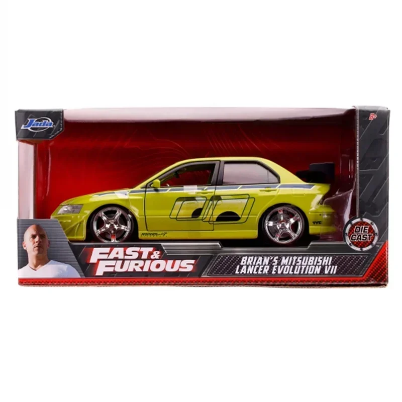 Jada 1:24 Brian’s 2002 Mitsubishi Lancer Evolution VII toys for boys Metal CN(Origin) 12+y model car Diecast