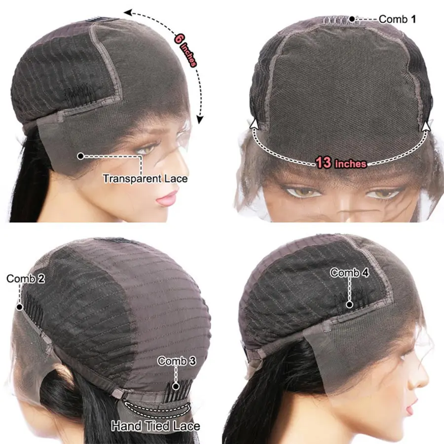 رائع الكستناء البني مستقيم قصير بوب شعر مستعار شعر الإنسان أومبير الملونة ضربة خارج 13X6 الدانتيل أمامي خصلات الشعر المستعار الإنسان Witn الانفجارات #5