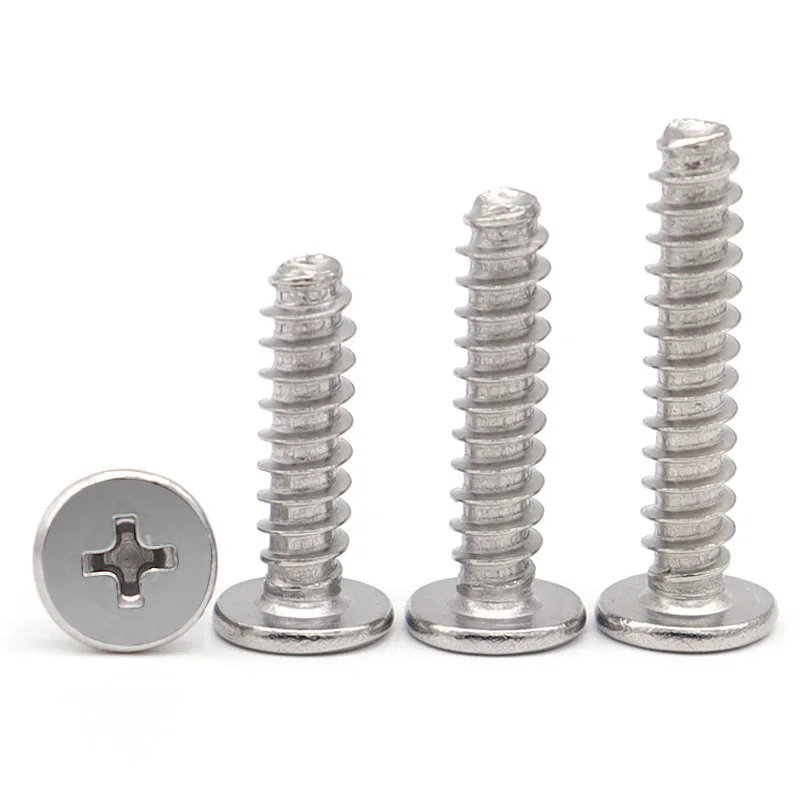 رقيقة جدا شقة رئيس عبر التنصت المسمار M2 ~ M6 304 الفولاذ المقاوم للصدأ شقة الذيل رقاقة رئيس التنصت المسمار لمروحة الكمبيوتر المحمول