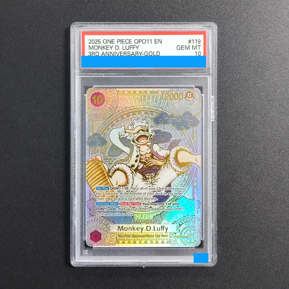 

Proxy DIY 2025 ONE PIECE OPO11 EN MONKEY D. LUFFY 119 Rating Card 10 Special Art Rare Gem Mt 10 Card Holographic Labels Gift